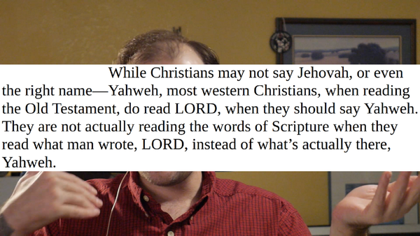 The Name of God in the OT — Part 1