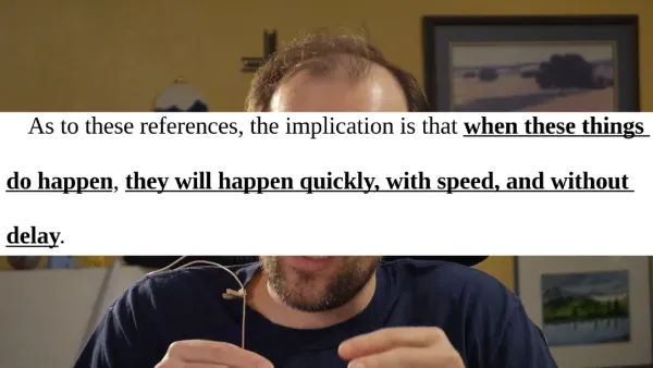 Lesson 5b - The Idea of Imminence